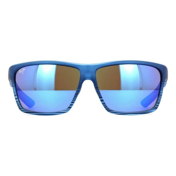 New MAUI JIM Alenuihaha Blue Polarised Wraparound B839 03S Sunglasses Women - Picture 2 of 4